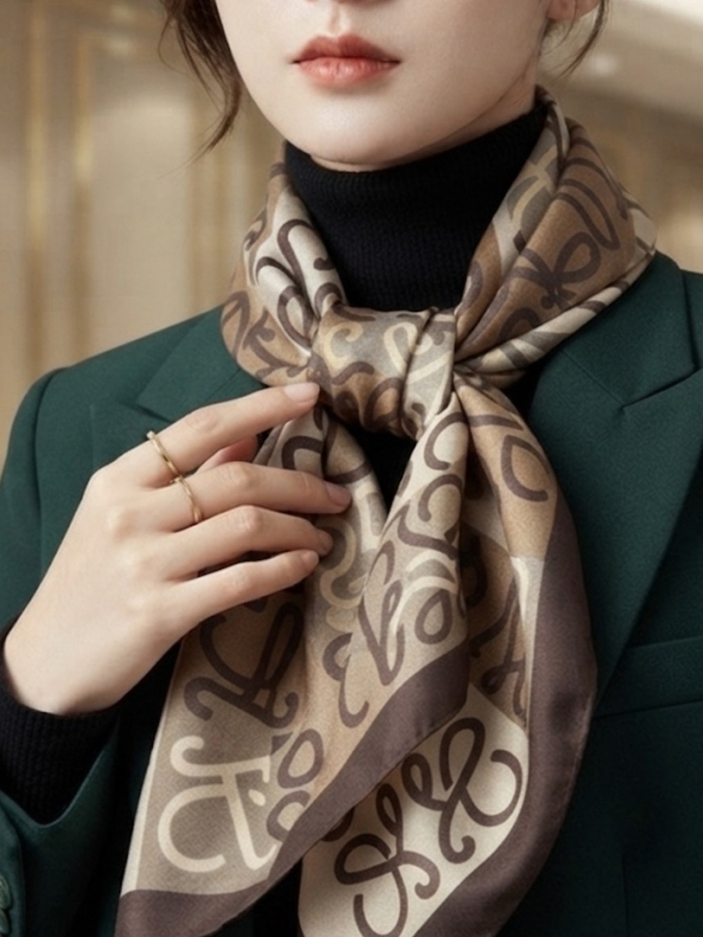 LOEWE Patterned Shawl Scarf